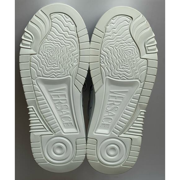 Versace Men\'s Laserata Leather Sneakers White 12.5 US (45.5) 1008964 NWT $1175 main image 14